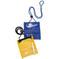 Medium Size Neck Wallet w/ top zipper and adjustable cord
